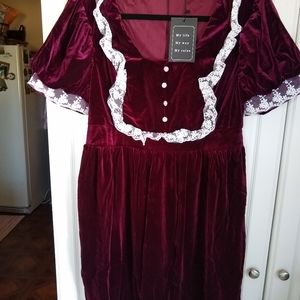 Babydoll Velvet Dress